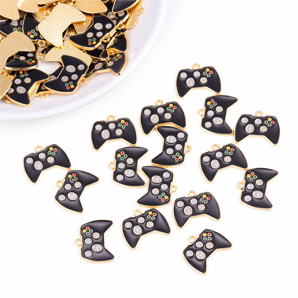 

20Pcs/Lot 20*26 Creative Alloy Drop Oil Retro Game Console Pendants For Boy Men DIY Keychain Ornaments Making Accessories Charms
