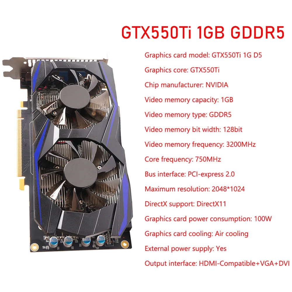 graphics cards computer Newest Video Card GTX 960 950 750Ti 650Ti 550Ti Tarjeta Grafica 1G/1.5G/2G/3G/4G/6G/8G 128Bit DDR5 Gaming Graphics Card with Fan best video card for gaming pc Graphics Cards