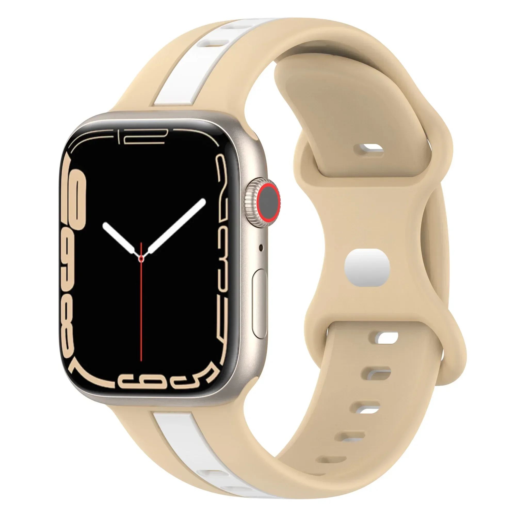 Silicone Sport Loop Strap for Apple Watch Band, Multi-Size Adjustable Bracelet