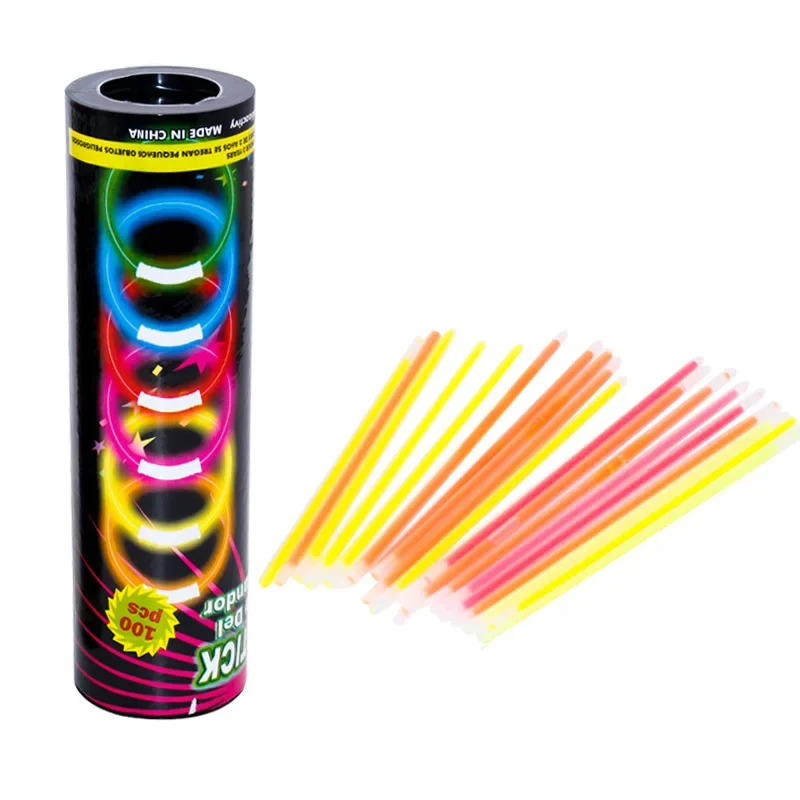 Glow Sticks 100pcs Fluorescence Light Glow Party Sticks Bracelets Necklaces Neon Wedding Party Glow Sticks Bright Colorful Stick