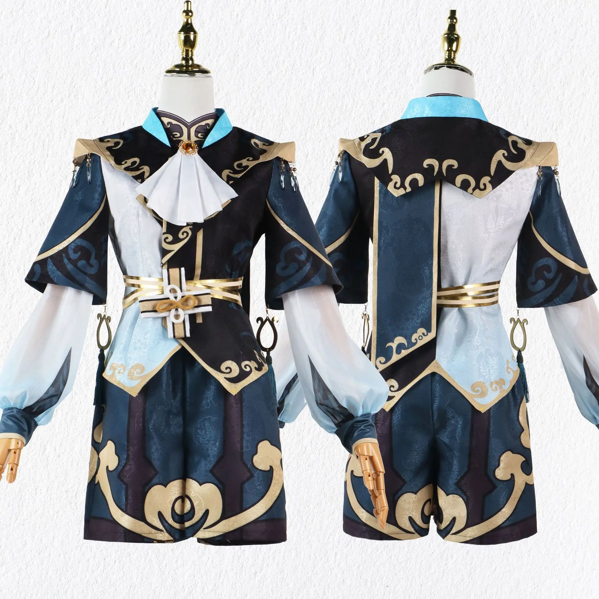 

Genshin XingQiu Cosplay Costume Xing Qiu Wig Daily Wear Outfit Earrings Halloween Costume Genshin Impact Cosplay For Women