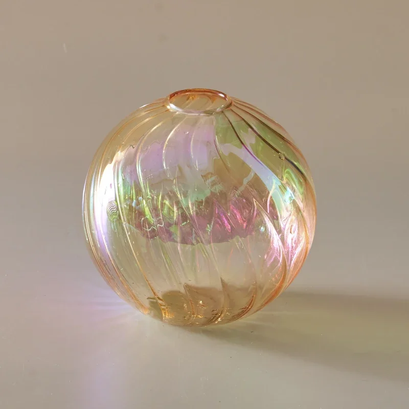 Iridescent Glass Vase for Tabletop & Home Decor