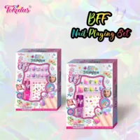 2024 Kids Makeup Set Butterfly Nail Playing Set Press on nail Set Stickers Nail Polish Art Kids Toys 2