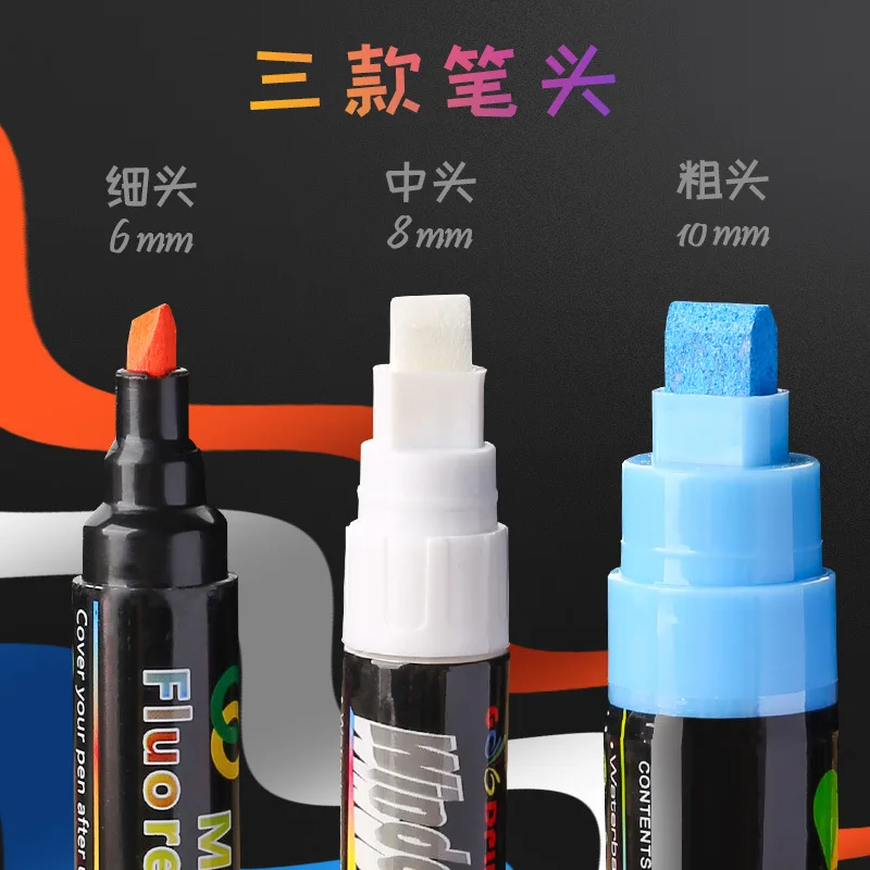 Pennarelli A Gesso Liquido 8 Color I - Cancellabili, Per Lavagna, Vetro, Finestre