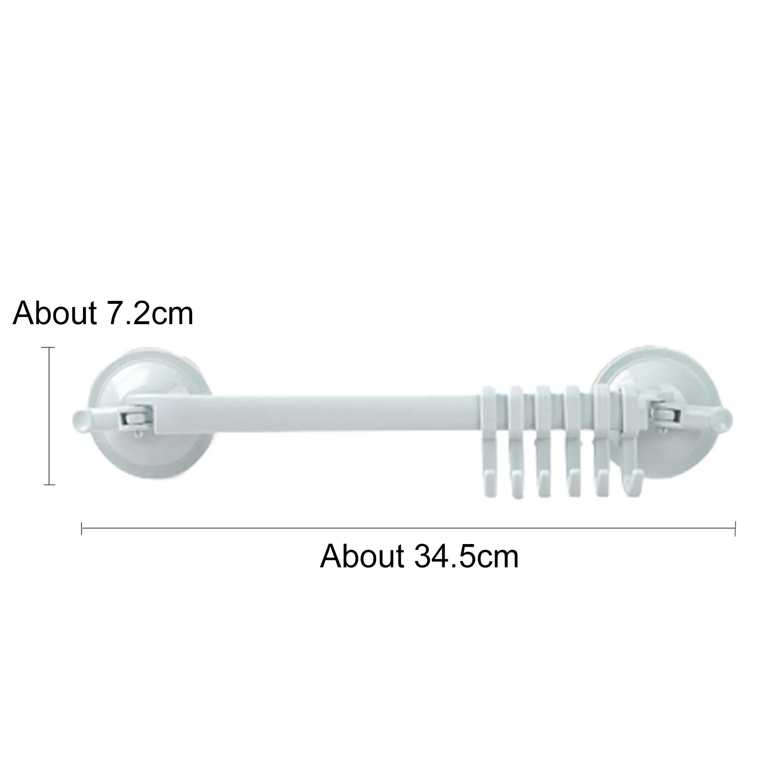 Suction Cup Kitchen Organizer Hook Rotatable Smooth Easy Storage Rack for Kitchen Living Room Bedrooms Bathrooms