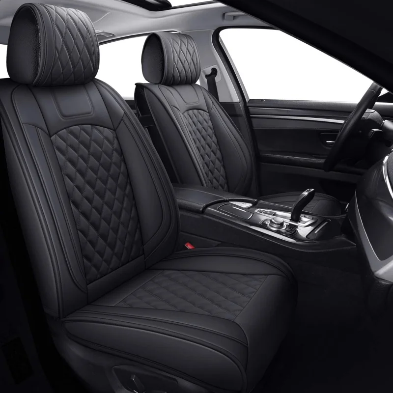 

Aierxuan Car Seat Covers Full Set Waterproof Faux Leather Cushion Universal Corolla Tacoma rav4 Civic CRV Accord Hy