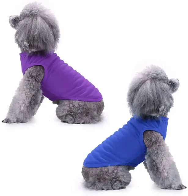 Pure Cotton Dog Shirts Puppy Blank Clothes for Small Medium and Large Dogs Soft Thin T-Shirt  Doggy Vest Cat Bottoming T Shirts 3