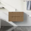 30” Wall Mounted Bathroom Vanity with Sink Floating Bathroom Cabinet Sink Combo, Soft-Close System, 2 Extra Big Drawers, Walnut 2