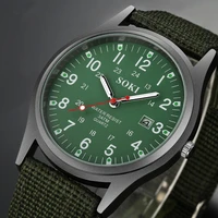 Men's Watch Fashion Sports Nylon Strap Quartz Wristwatch Male Classic Luxury Big Dial Clock Gift Relogio Masculino Relojes 1