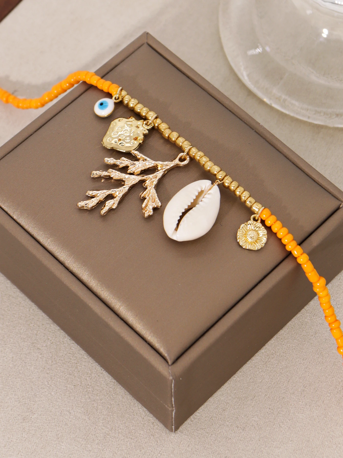Bohemian Shell Strawberry Devils Eye Various Pendants Necklace
