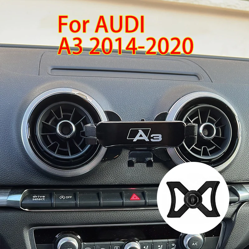 Auto Telefon Halter Für Audi A3 S3 8V 2014-2020 Air Outlet Clip Halterungen  Stehen GPS Schwerkraft Navigation halterung soporte mvil coche - AliExpress