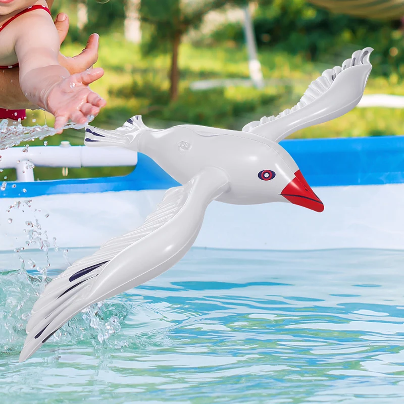 6pcs Inflatable Seagulls Jumbo Toy Blow Up Sea Birds Balloons Seagull Ornaments Wedding Beach Pool Party Outdoor Game Toys
