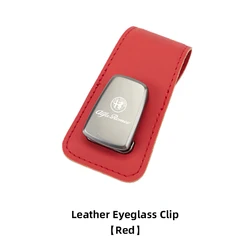 Car Interior Sun Visor Sunglasses Clip and Eyeglasses Holder (Red - G)