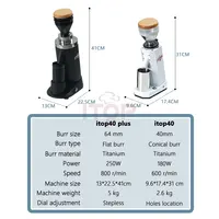 ITOP Coffee Grinder Machine Coffee Maker 64MM Flat Titanium Burrs Powder Grinding Machine Stepless Finess Espresso Coffee ITOP40 2