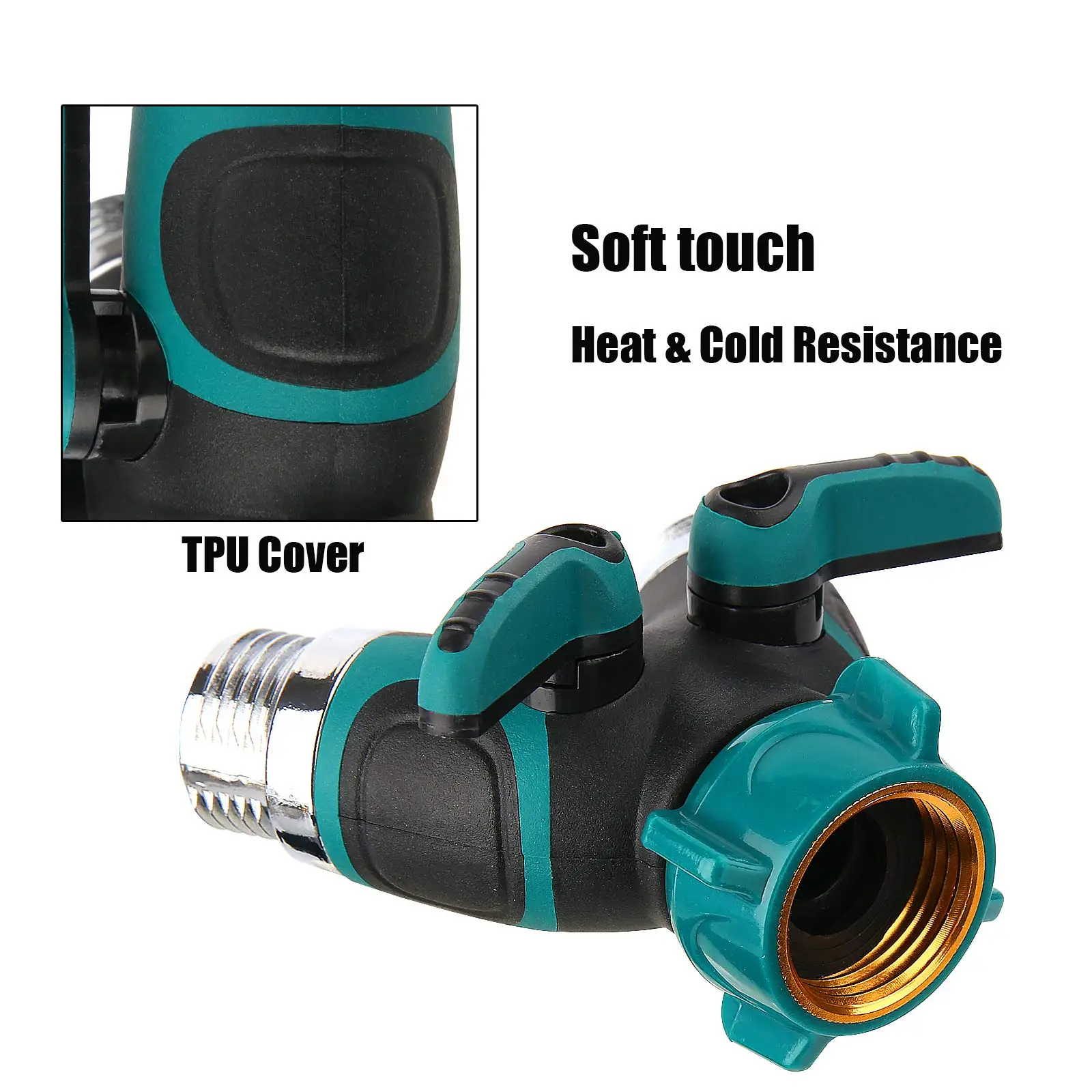 Y-Type Zinc Alloy Hose Splitter Double Way Joint One Split Two Faucet Diverter Garden Accessories Internal Thread Water-Diverter