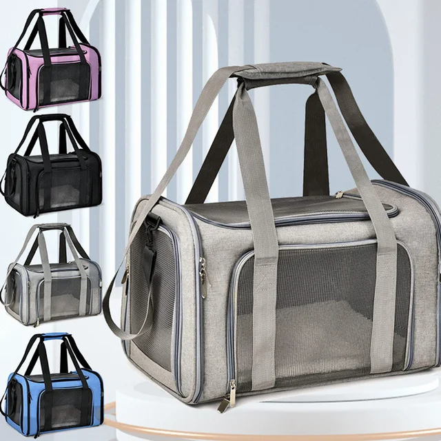 Dog Cat Carrier Bag Soft Carrier Side Backpack Pet Dog Travel Bags Airline Approved Transport for Small Dogs Cats Outgoing 5