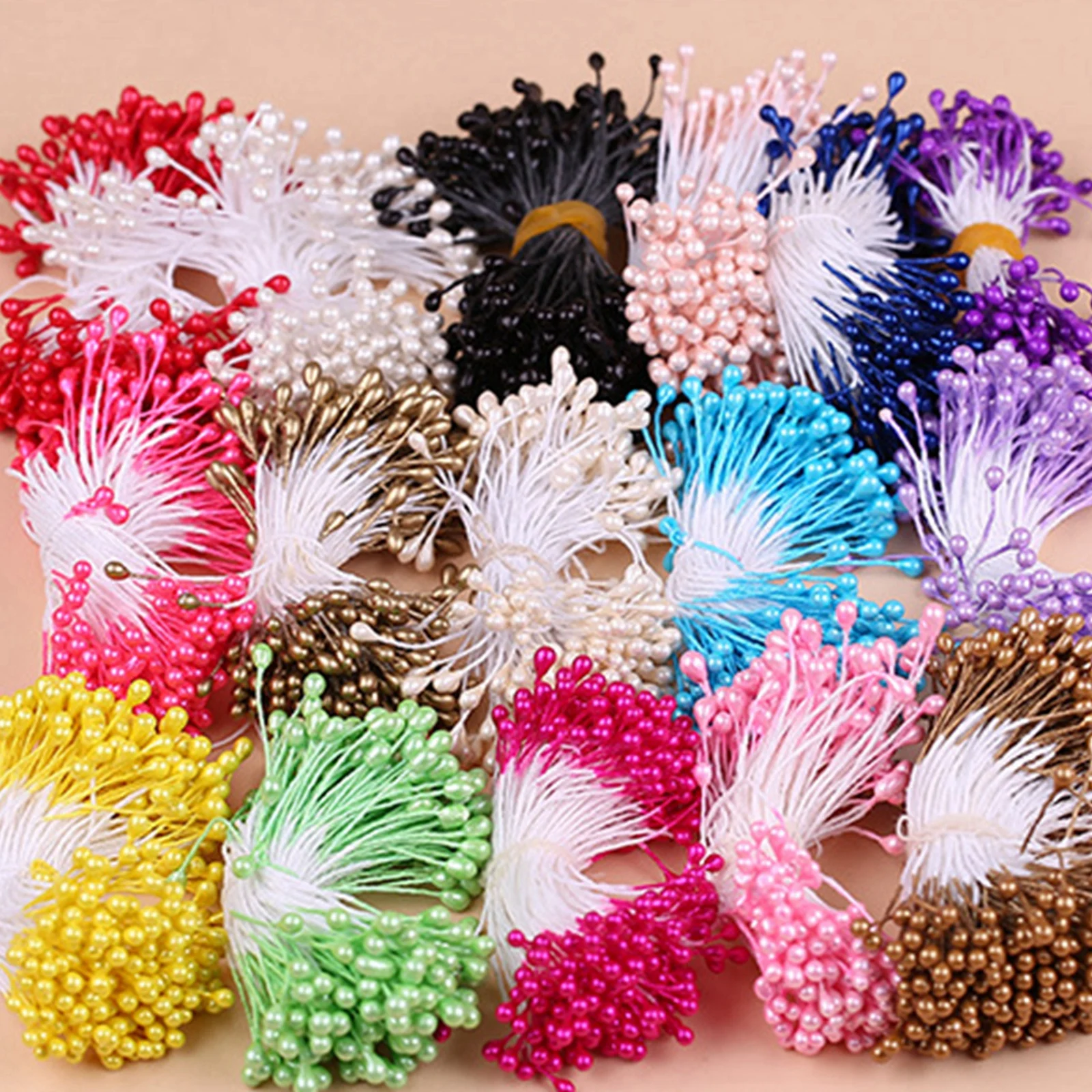 Pearl Effect Artificial Flower Stamen 560 Pcs