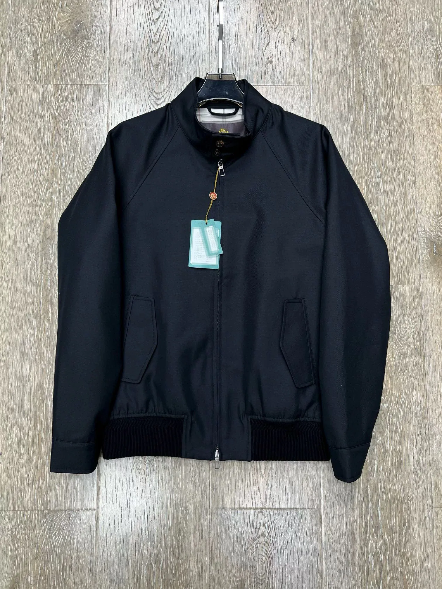 DIKU 2025 men's standing collar spliced wool collar men's business casual pilot jacket jacket with smooth and delicate touch m-3 2
