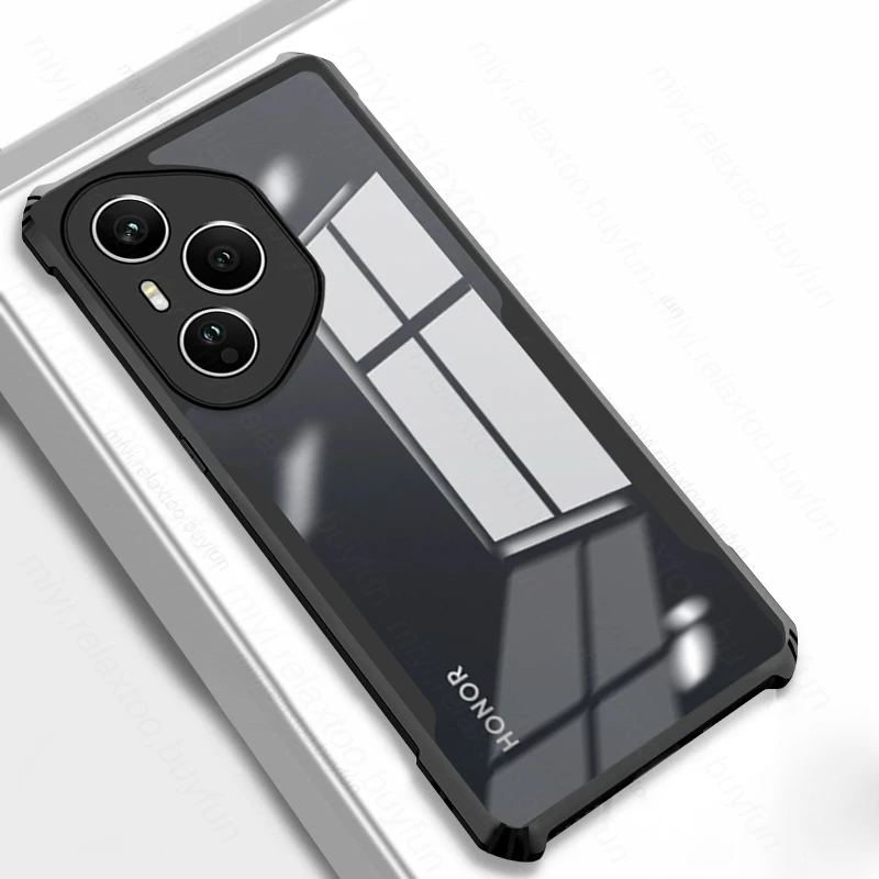 Transparent Acrylic Shockproof Armor Case with TPU Soft Frame Protection