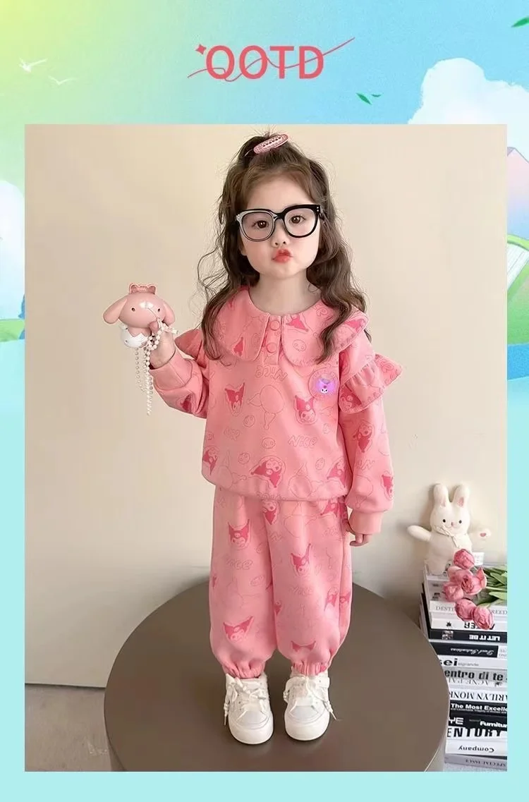 الخريف طفل الفتيات الملابس مجموعة اليوسفي طوق بلوزات البلوز بلوزات وسراويل أسفل 2 قطعة الأطفال فتاة ملابس حلوة