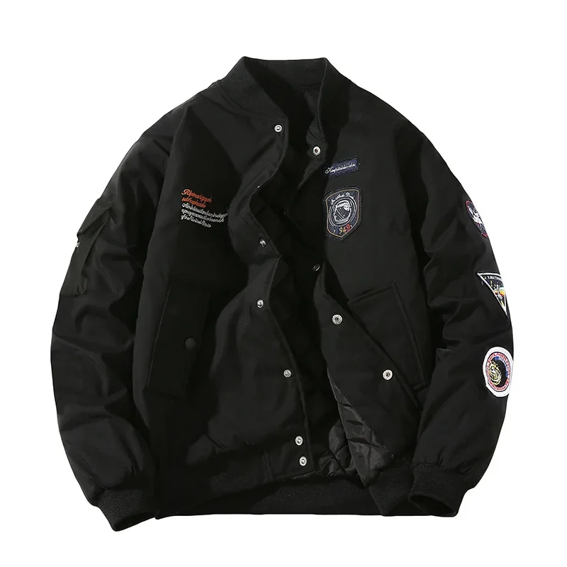 Mens Winter Cotton padded Jackets Bomber Jacket Coats Men's Windbreaker Thick Warm Male Parkas Air Force Baseball Outerwear