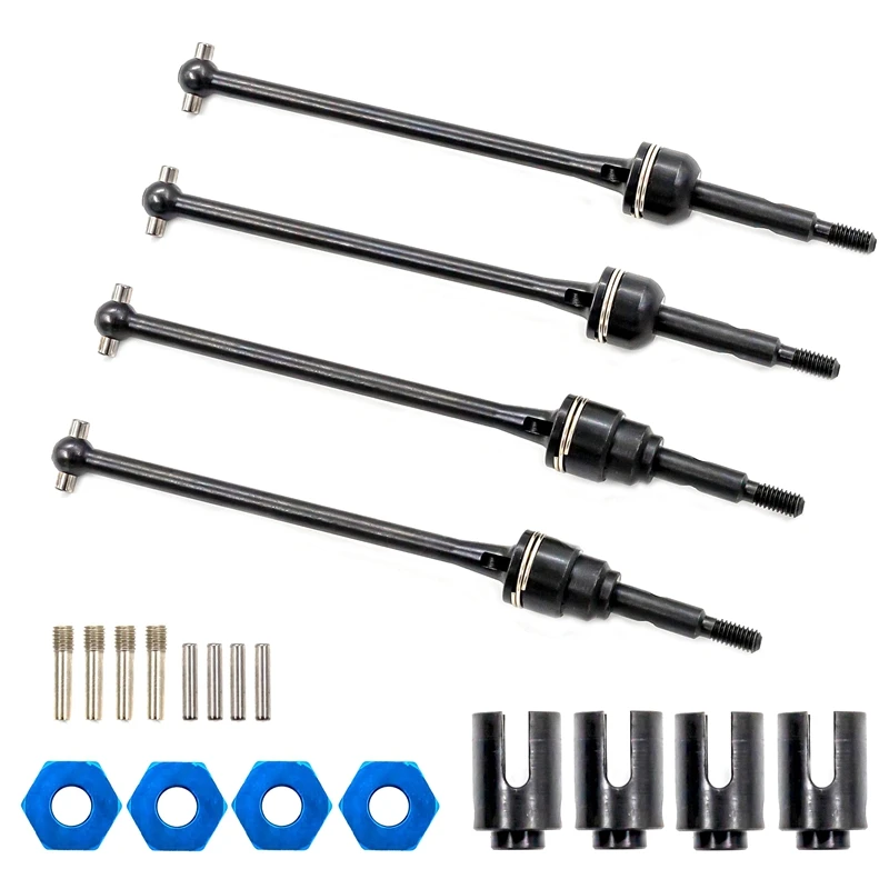 

4 PCS Steel Front And Rear Driveshafts CVD For 1/10 Traxxas Slash Rustler Hoss Stampede VXL 4X4 RC Car Upgrade Accessories