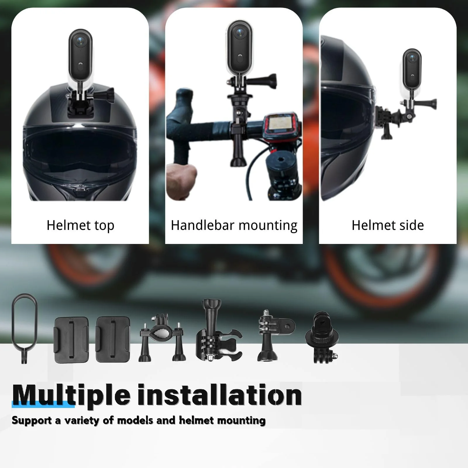 TKMARS Action Cam WiFi 1080p Full HD – Videocamera Per Casco, Grandangolo 120°, Impermeabile IP66