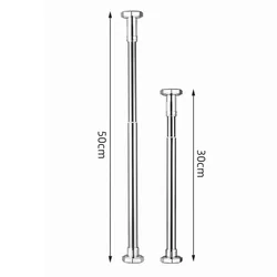 Adjustable Stainless Steel Folding Table Support Leg Stand (30 - 50cm)