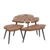 1/6  Dollhouse mini model toy ornaments Living Room Kitchen Accessories  a leaf tea table/stool three-piece suit 1