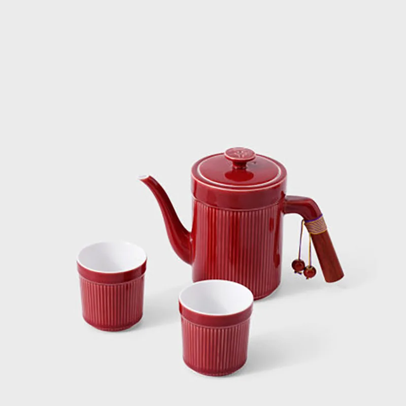 Chinese Style Traditional Porcelain Tea Set, Teaware for Bride and Groom, Souvenir Gifts, Wedding Celebration