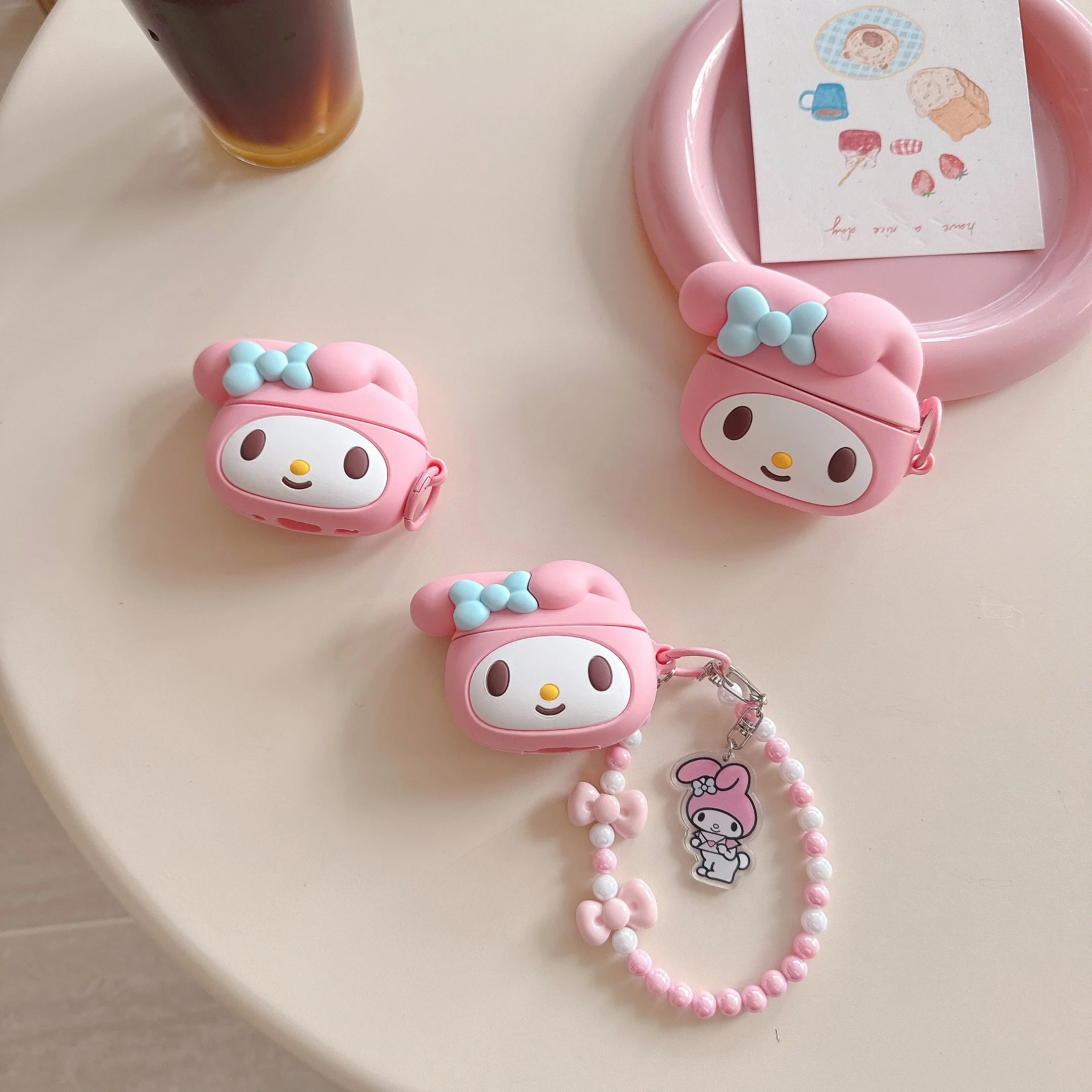 Chic MyMelody Wireless Earphones Case with Lanyard and Anti-Drop Protection