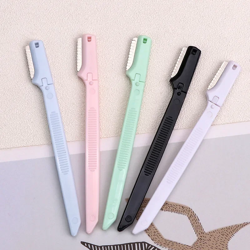 Karsyngirl 3/5/10 Pcs Professional Trimmer Safe Blade Shaping Knife Eyebrow Blades Face Hair Removal Scraper Shaver Makeup Tools