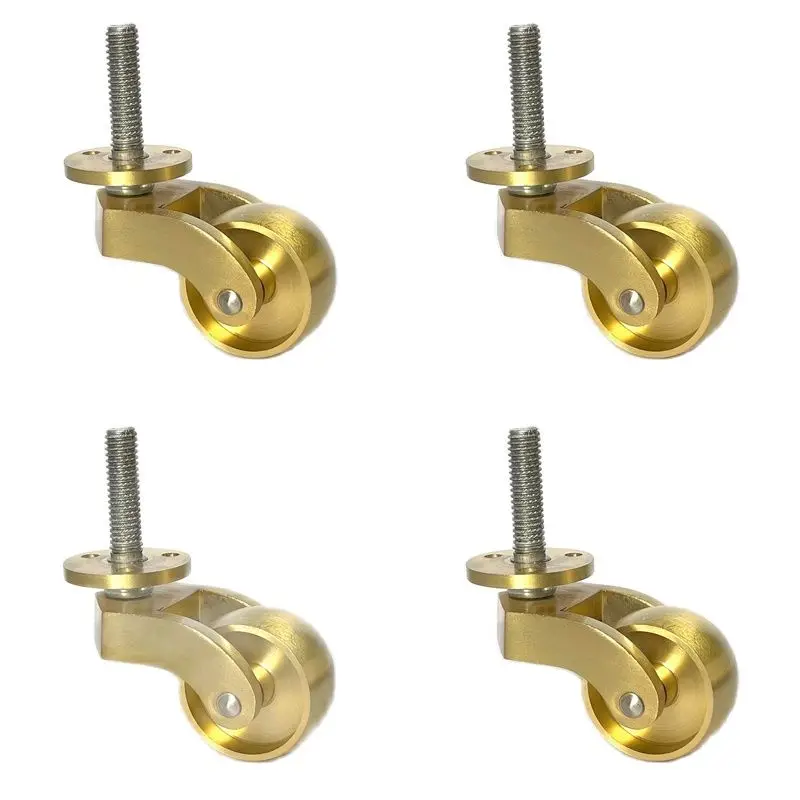 

HOT 4PCS European Pure Brass Heavy Furniture Casters Table Chair Sofa Bar Piano Universal Wheels Furniture Feet Rollers Runners
