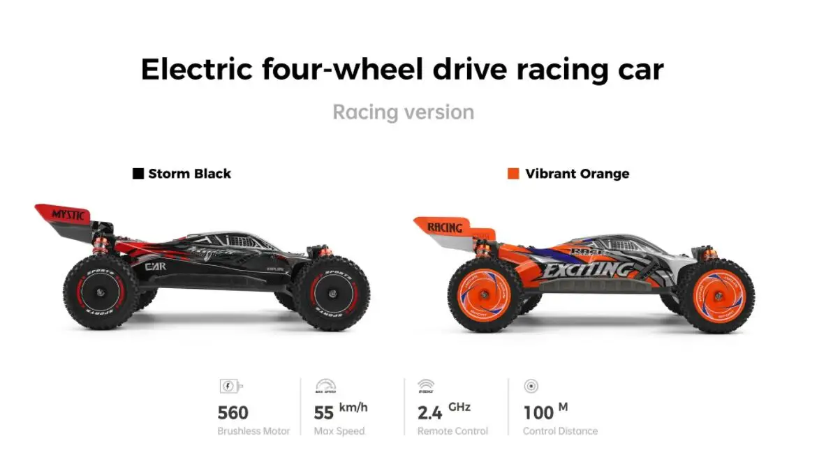 55KM/H WLtoys 124010 4WD RC Car 1:12 Racing Vehicle Off-road Electric High Speed Drift Remote Control Toys For Boy Gift 3