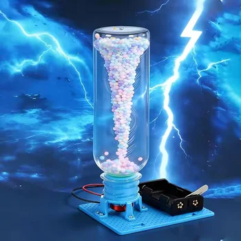 DIY Electric Vortex Tornadoes Assembly Puzzle Toy Physical Science Experiment Kit STEM Educational Desktop Model Gifts for Adult 1
