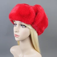 Women Bomber Hat Pilot Trooper Cap Mens Faux Cashmere Hat Russian Ushanka Earflap Warm Caps Winter Snow Ski Hats 2