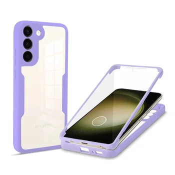 360 Full Body Screen Protector Transparent Case For Samsung Galaxy S23Ultra S22Plus S21FE A71 A51 A52 A32 Shockproof Phone Cover