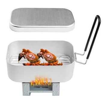 Mini Folding Stove Lunch Box Steaming Rack Combo Set for Picnic Camping Hiking Fishing Mountaineering 1