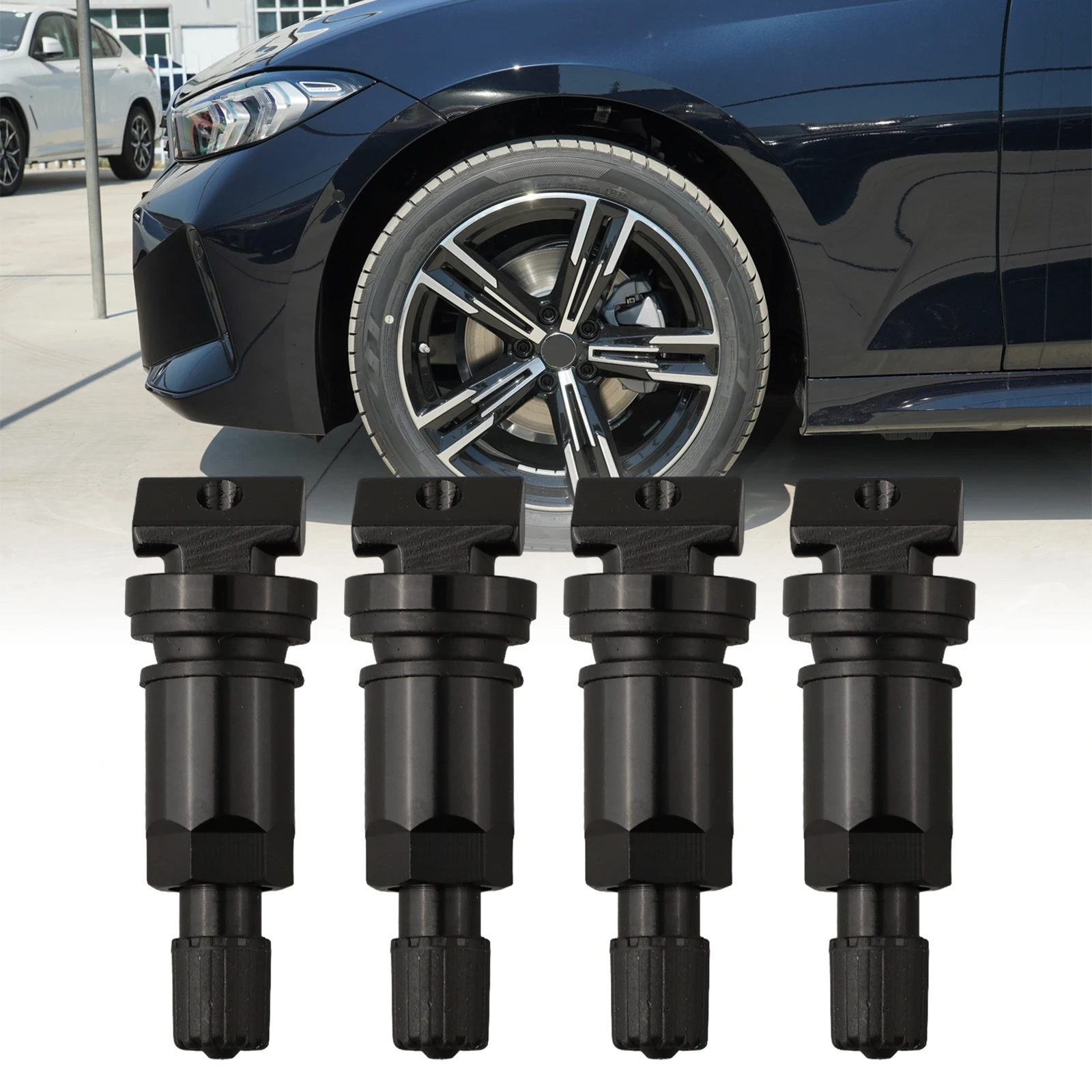 고품질 블랙 TPMS 밸브 스템 수리 키트, BMW- 1 2 3 시리즈 X2 X3 용, DC12V, 스테인리스 스틸 보장, 4 개