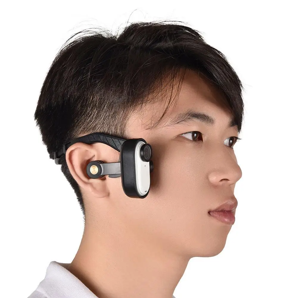 

For Insta360 Go3 Head Mounted Portable Stand Adjustable Head Wearable Ear Wear Thumb Camera Headband Bracket