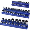 Blue Magnetic Sockets Storage Rack 1/4In 3/8In 1/2In Plastic Socket Display Holder Kit Professional Metric Tools Organizer 2