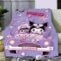 Sanrio Cute Cartoon Printed Blanket Picnic Blankets Warm Blanket Soft Comfortable K-KuromiS Blanket Home Travel Birthday Gift 1
