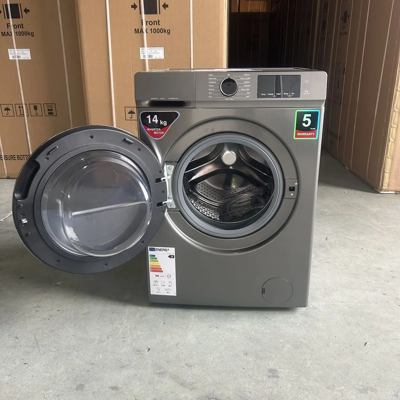 

220V5060HZ шайба часть 14kg Inverter Crosspiece стиральная машина и сушилка для входной двери 100% Чистящая английская панель Smart Appliance