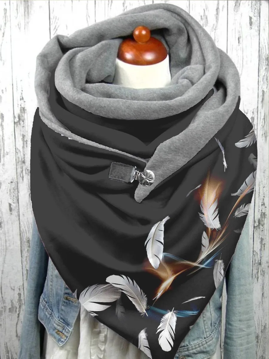 

Pdmcms Apparel Women's Feather Casual Scarf For Winter fashion warm items indoor shawls and outdoor scarves