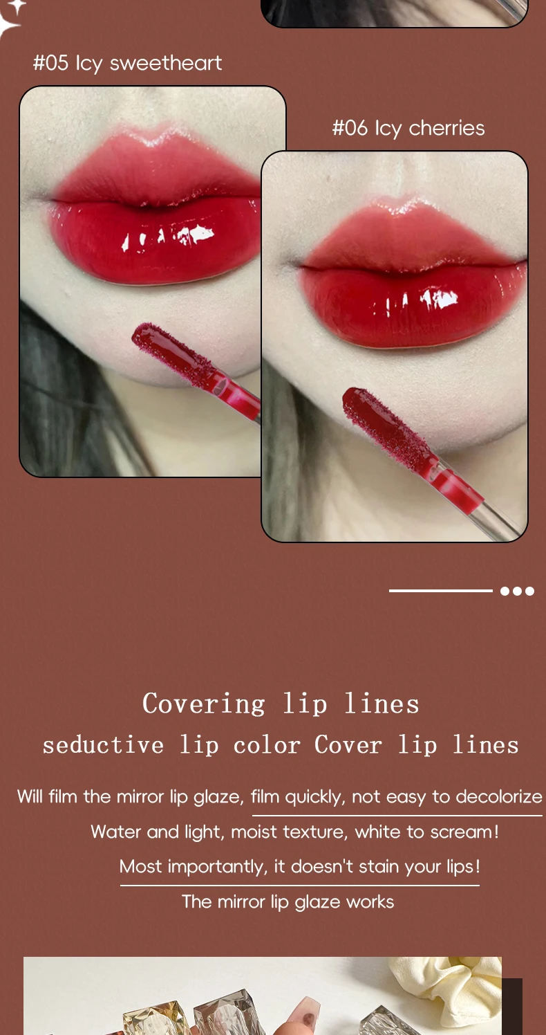 Description Picture 6 of itemMeteor Mirror Lip Gloss Moisturizes Transparently Hydrates Infuses Watery Shine Highlights Luscious Glow
