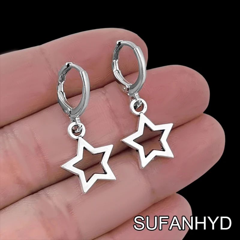 Stud Earrings Dangle Earrings Hoop Earrings Drop Earrings Pendant Earrings Long Earrings Crystal Earrings Creative Star Earrings for Women Fashion Tremella Earrings Gifts for Girls Cute Loop Mini Little Star