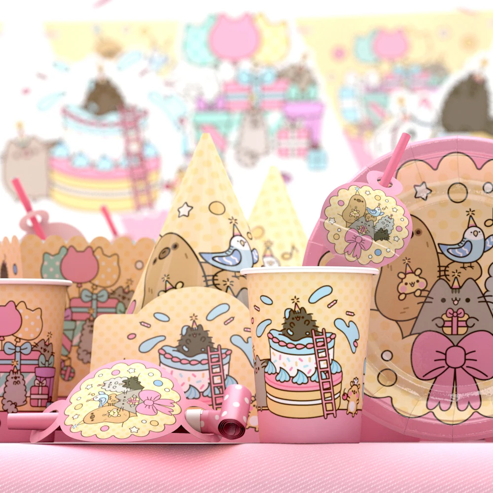 Pusheen Cat Birthday Party Decoration Cute Kitties Party Supplies