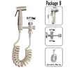 Handheld wash Bidet Spraver Set 304 Stainless SteeSpray Gun Shower Pressurizing Handheld Toilet spray gun shower Self Cleaning 1