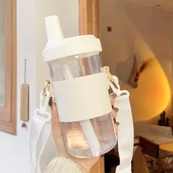 Charming Kids' Glass Water Bottle with Sleeve - BPA - Free and Eco - Friendly - Plastic Material (500ml)