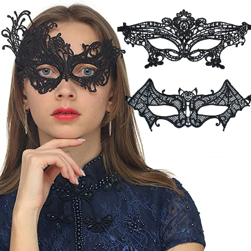 

Hollow Lace Halloween Cosplay and Party Lace Eye Mask Lady Cutout Queen Eye Masks for Dance Prom Party Fancy Dress Costume